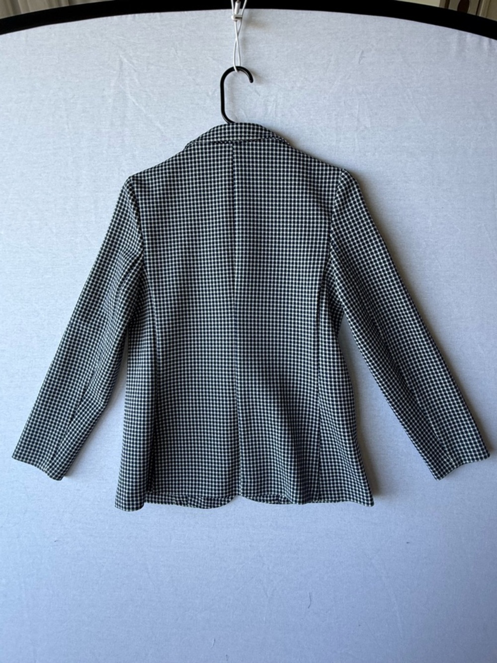 Classic Vintage Navy & White Vintage Houndstooth Sport Coat Made in USA - Picture 4 of 5